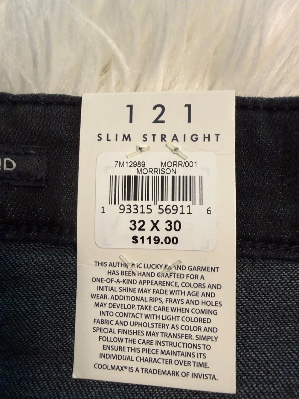 Lucky Brand Black Men's Straight-Leg Jeans size 32/30 brand new